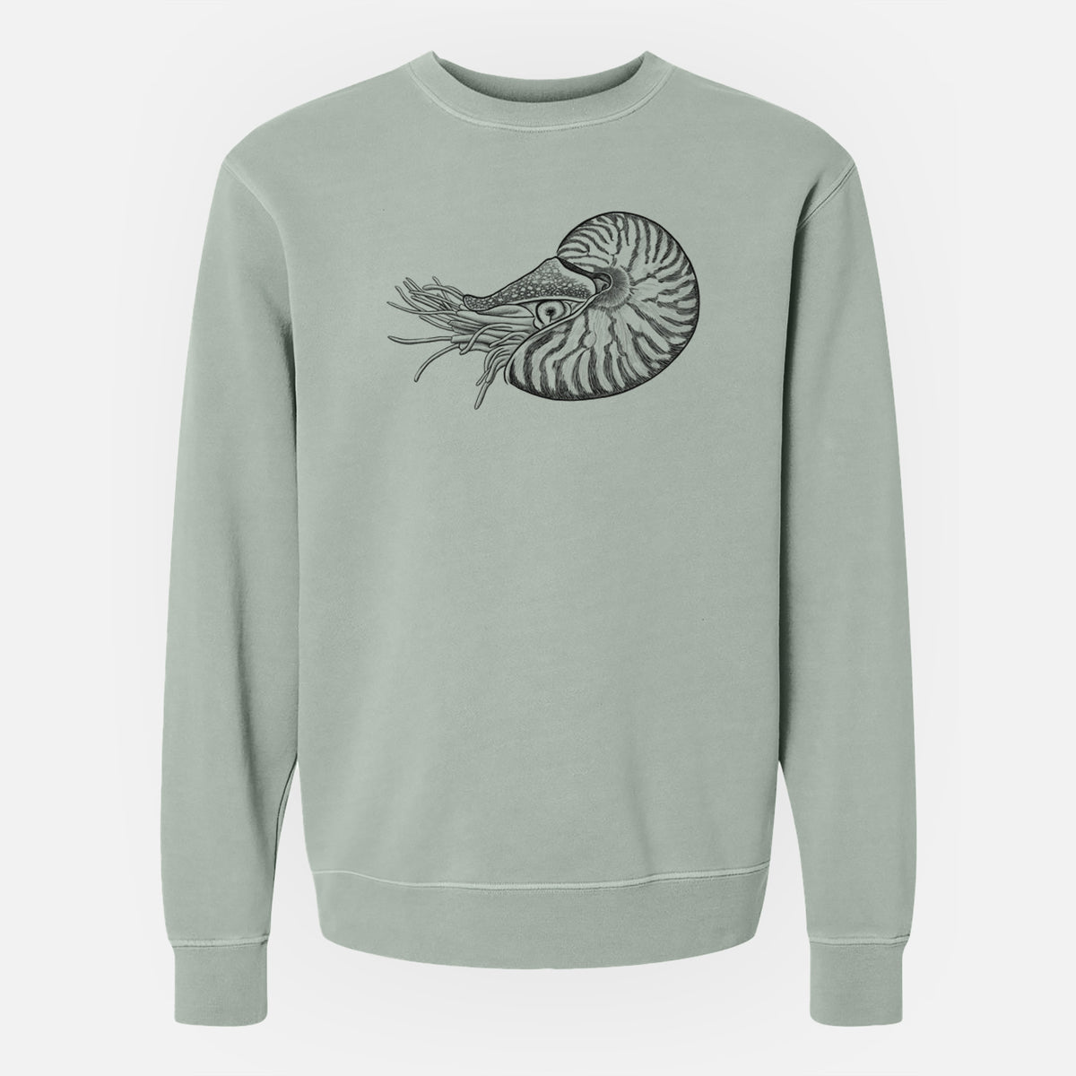 Palau Nautilus - Nautilus belauensis - Unisex Pigment Dyed Crew Sweatshirt