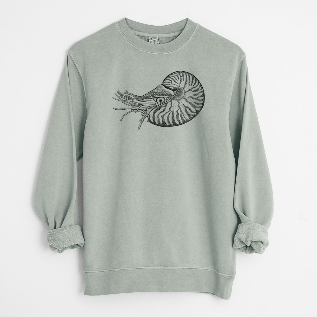 Palau Nautilus - Nautilus belauensis - Unisex Pigment Dyed Crew Sweatshirt