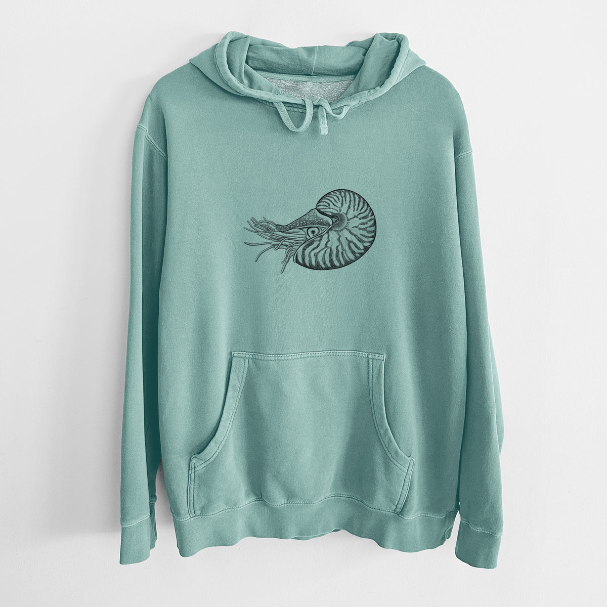 Palau Nautilus - Nautilus belauensis - Unisex Pigment Dyed Hoodie