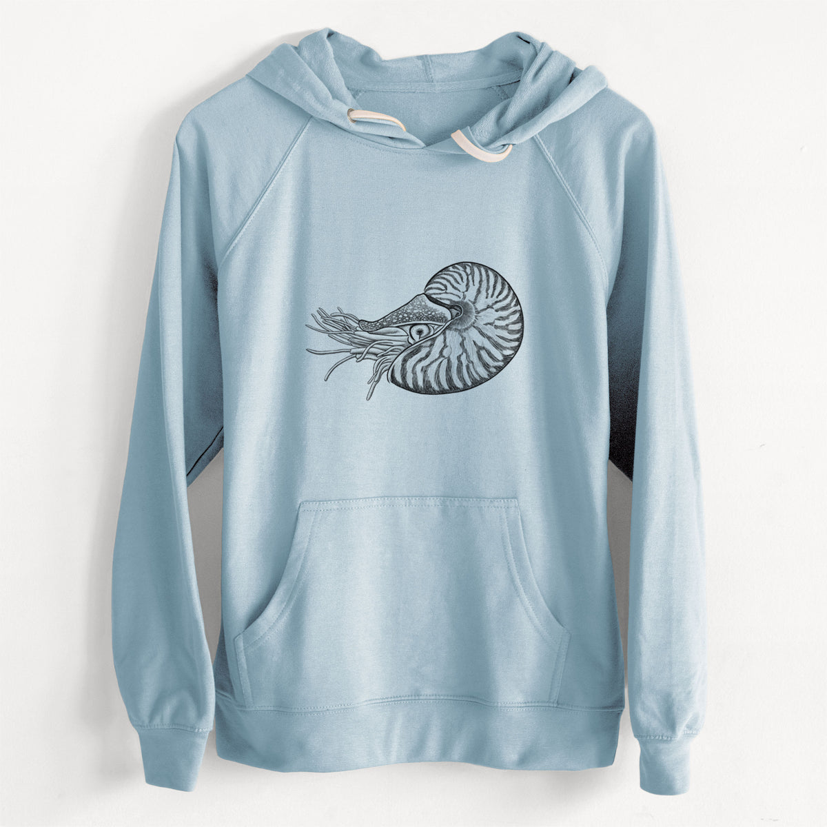 CLEARANCE - Palau Nautilus - Nautilus belauensis  - Unisex Slim Fit Loopback Terry Hoodie