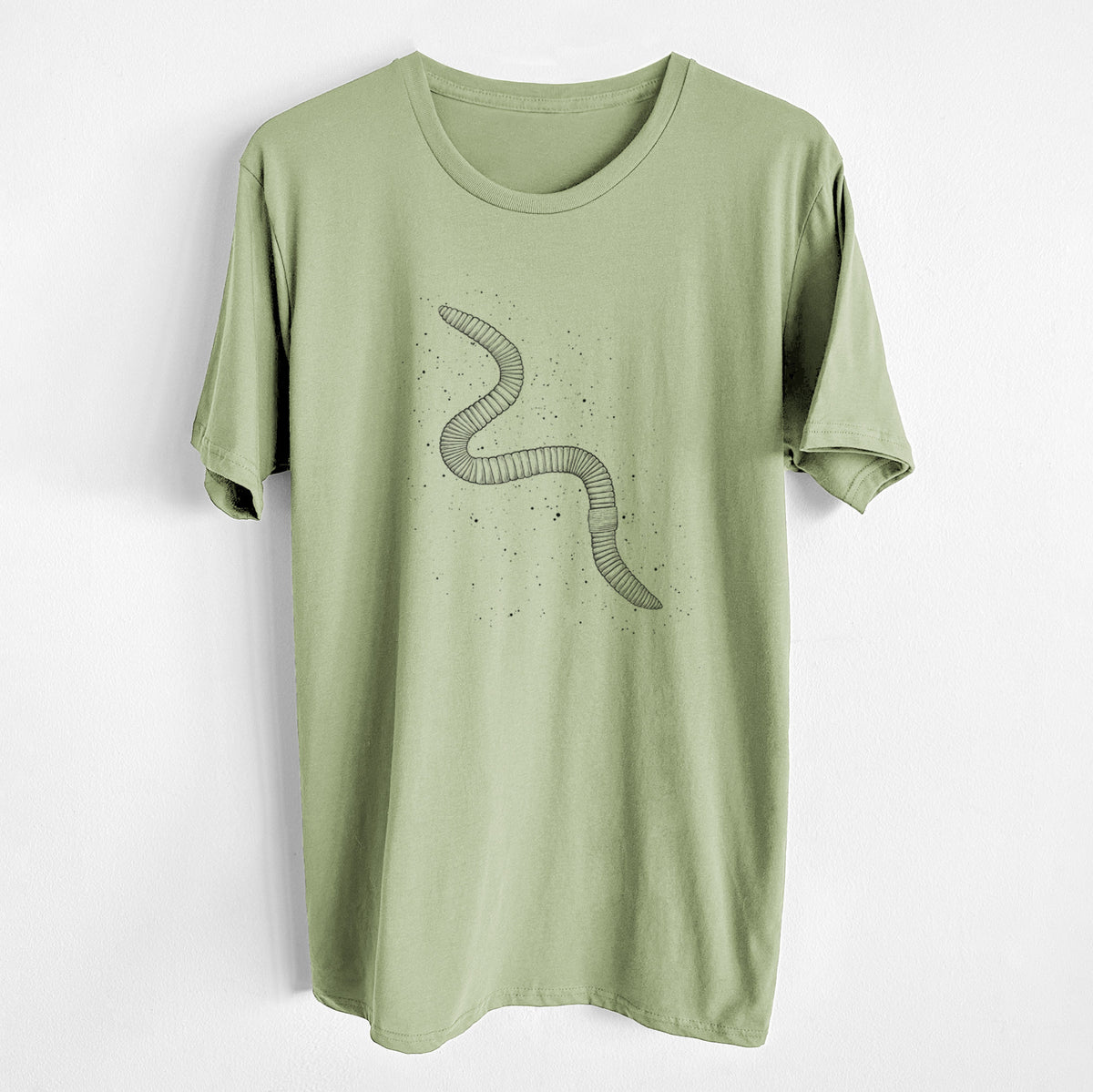 CLOSEOUT - Common Earthworm - Nightcrawler - Lumbricus terrestris - Unisex Crewneck - Made in USA - 100% Organic Cotton