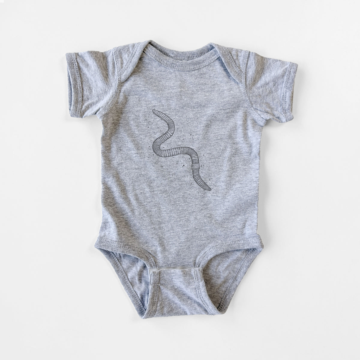 Common Earthworm - Nightcrawler - Lumbricus terrestris - Baby Fine Jersey Bodysuit