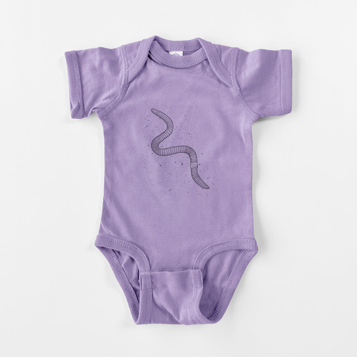 Common Earthworm - Nightcrawler - Lumbricus terrestris - Baby Fine Jersey Bodysuit