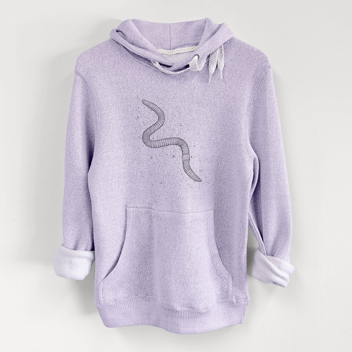 Common Earthworm - Nightcrawler - Lumbricus terrestris - Knit Hoodie