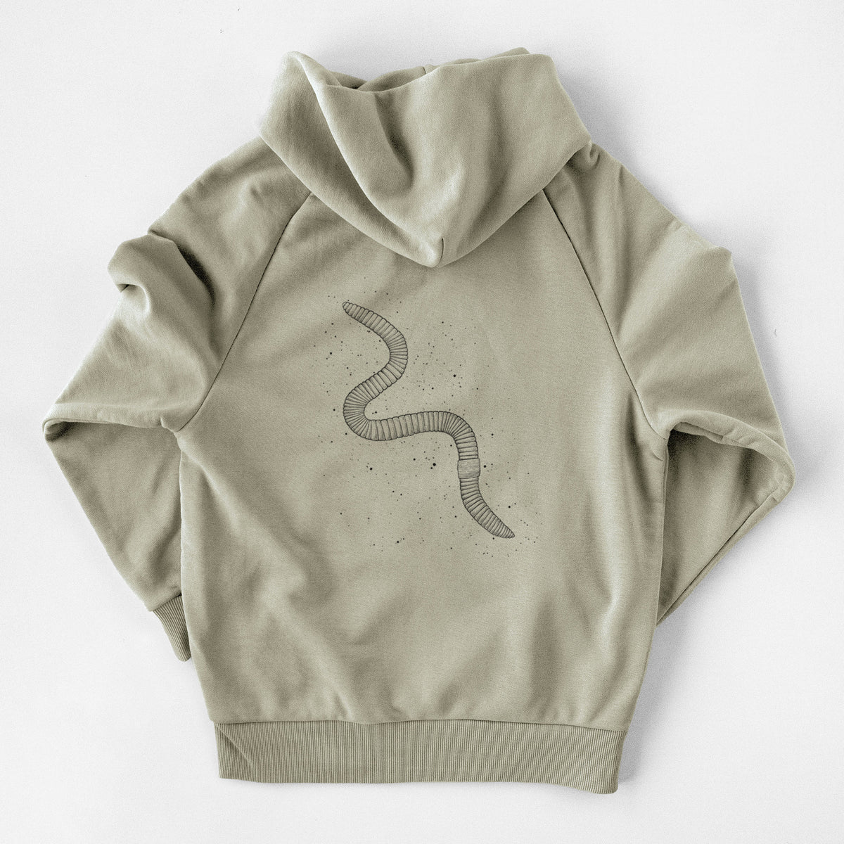 Common Earthworm - Nightcrawler - Lumbricus terrestris - UltraLuxe Heavyweight French Terry Hoodie