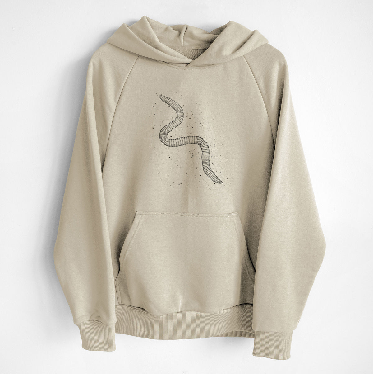 Common Earthworm - Nightcrawler - Lumbricus terrestris - UltraLuxe Heavyweight French Terry Hoodie