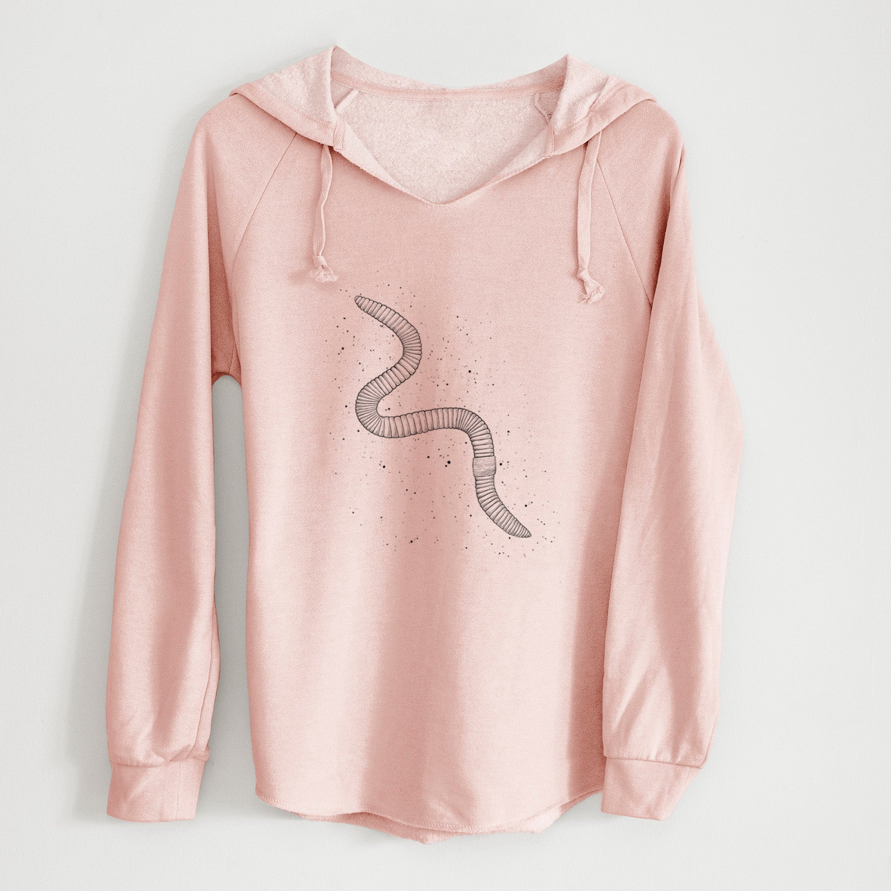 Common Earthworm - Nightcrawler - Lumbricus terrestris - Cali Wave Hooded Sweatshirt