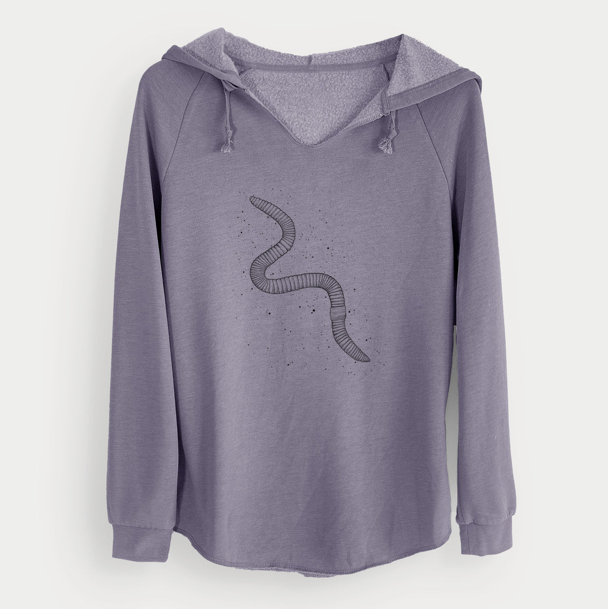 Common Earthworm - Nightcrawler - Lumbricus terrestris - Cali Wave Hooded Sweatshirt
