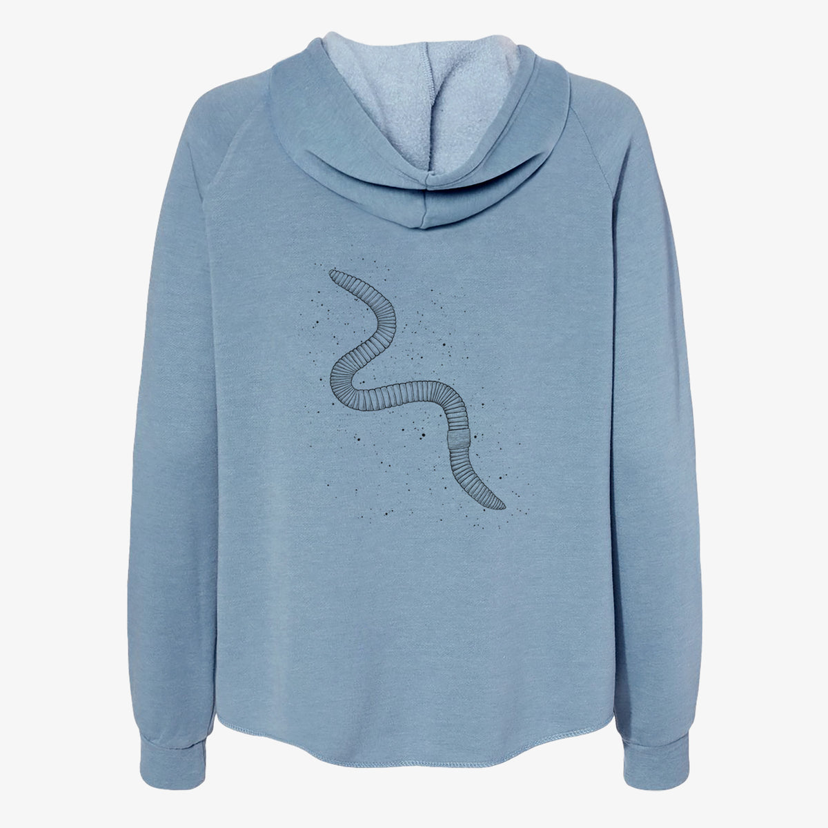 Common Earthworm - Nightcrawler - Lumbricus terrestris - Women's Cali Wave Zip-Up Sweatshirt
