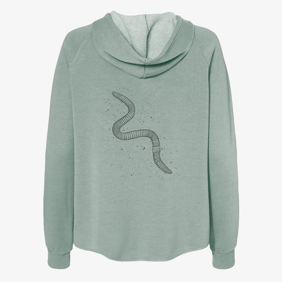 Common Earthworm - Nightcrawler - Lumbricus terrestris - Women&#39;s Cali Wave Zip-Up Sweatshirt
