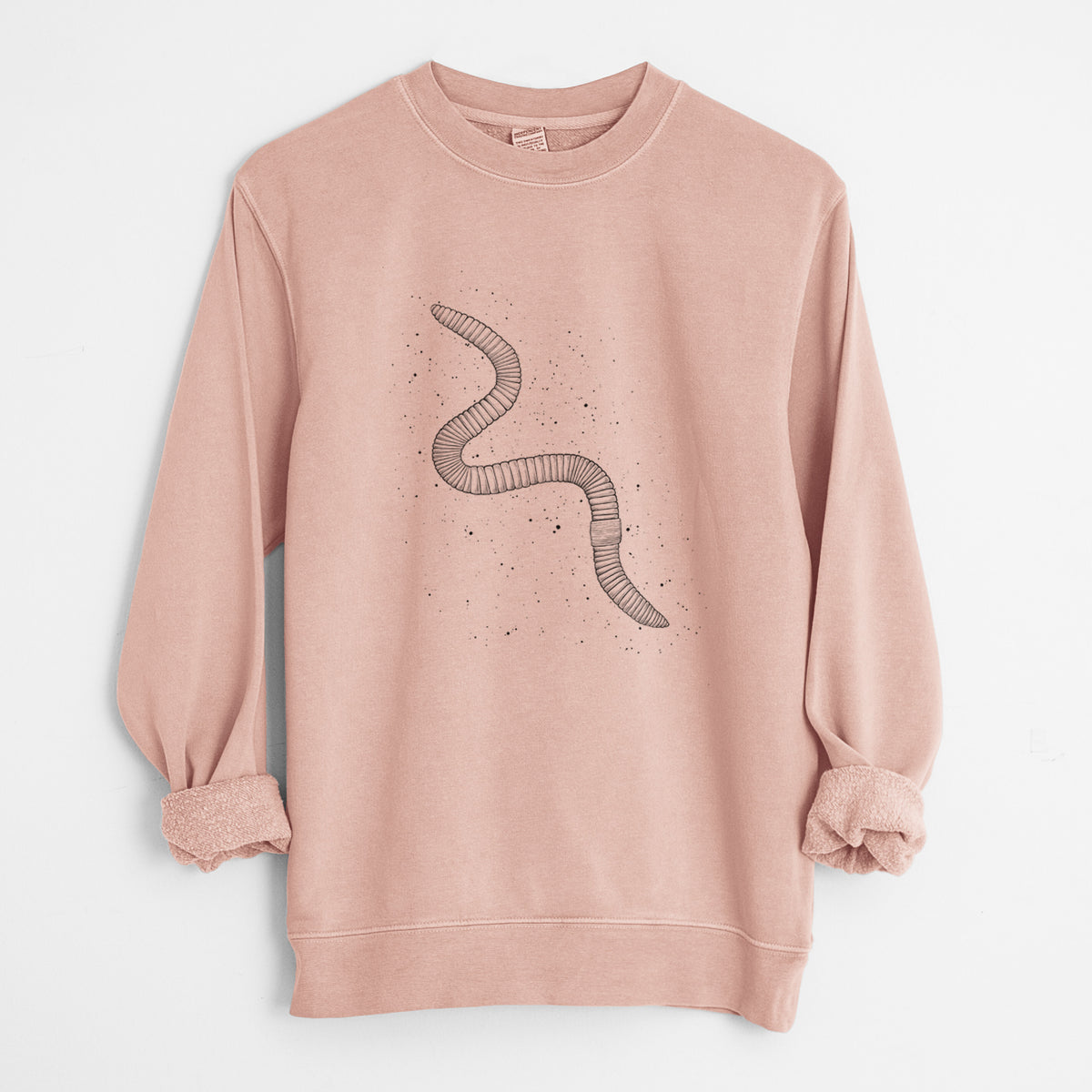 Common Earthworm - Nightcrawler - Lumbricus terrestris - Unisex Pigment Dyed Crew Sweatshirt