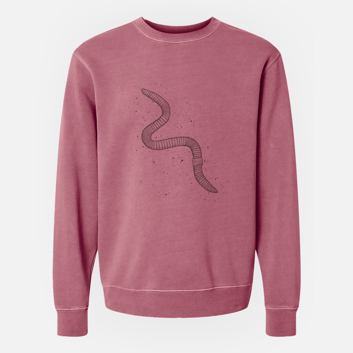 Common Earthworm - Nightcrawler - Lumbricus terrestris - Unisex Pigment Dyed Crew Sweatshirt