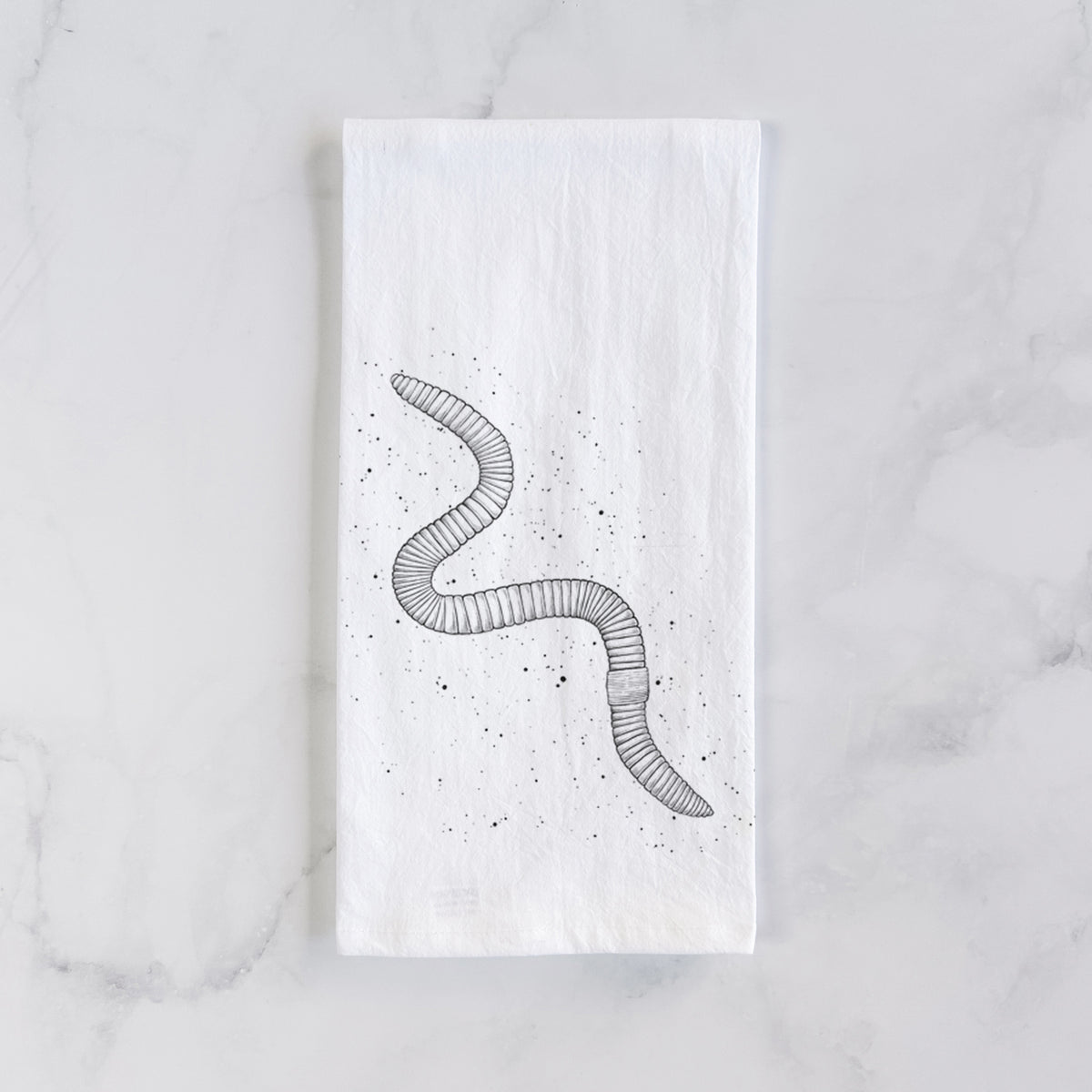 Common Earthworm - Nightcrawler - Lumbricus terrestris Tea Towel