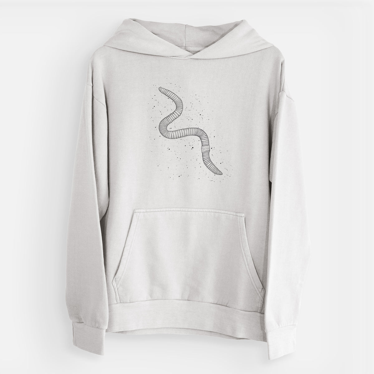 Common Earthworm - Nightcrawler - Lumbricus terrestris  - Urban Heavyweight Hoodie