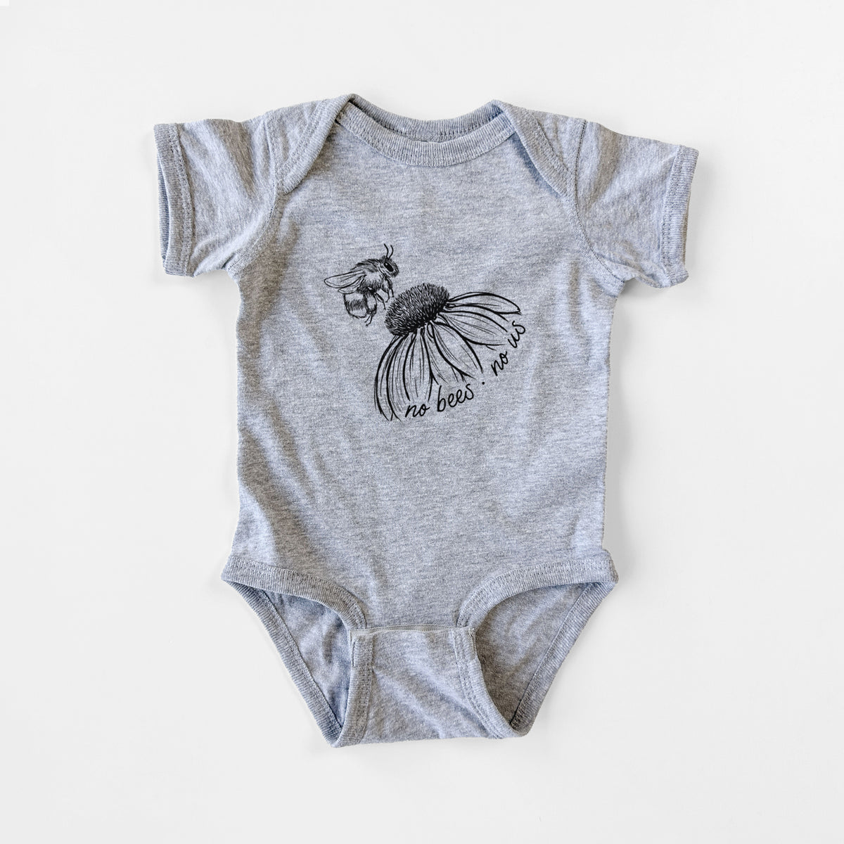 No Bees No Us - Baby Fine Jersey Bodysuit