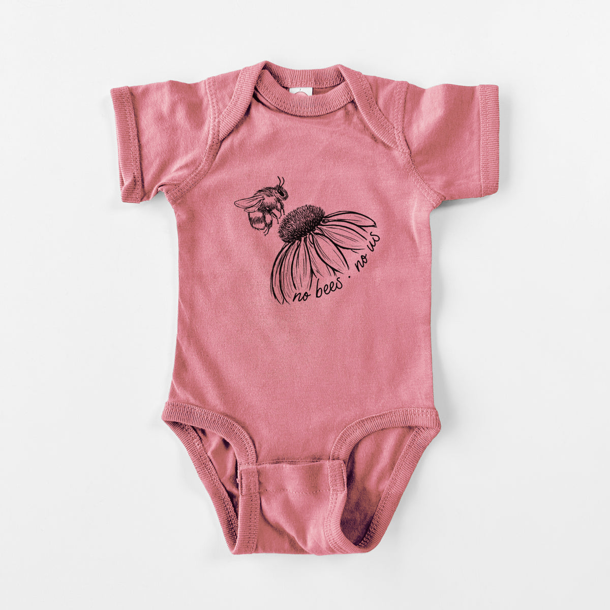 No Bees No Us - Baby Fine Jersey Bodysuit
