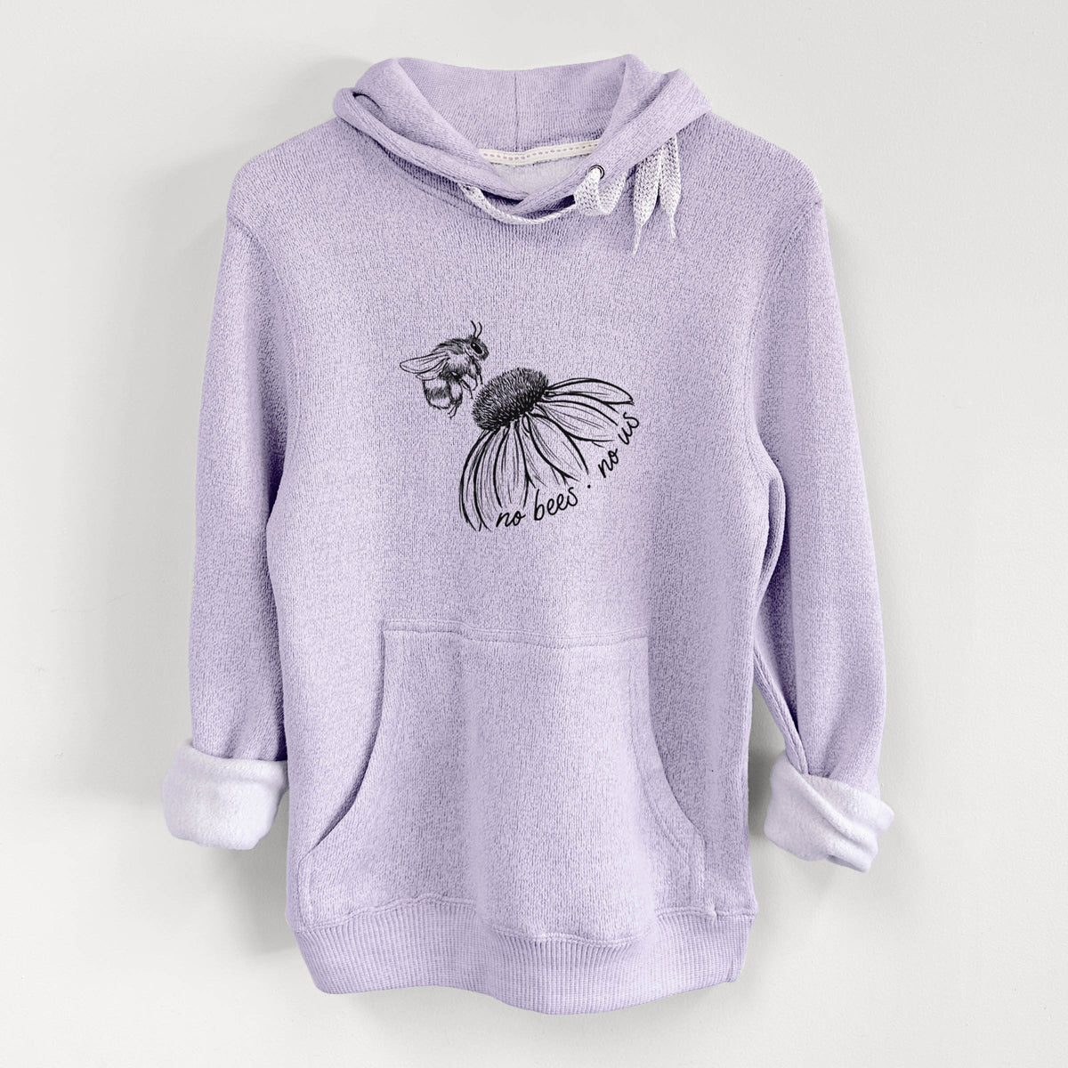 No Bees No Us - Knit Hoodie