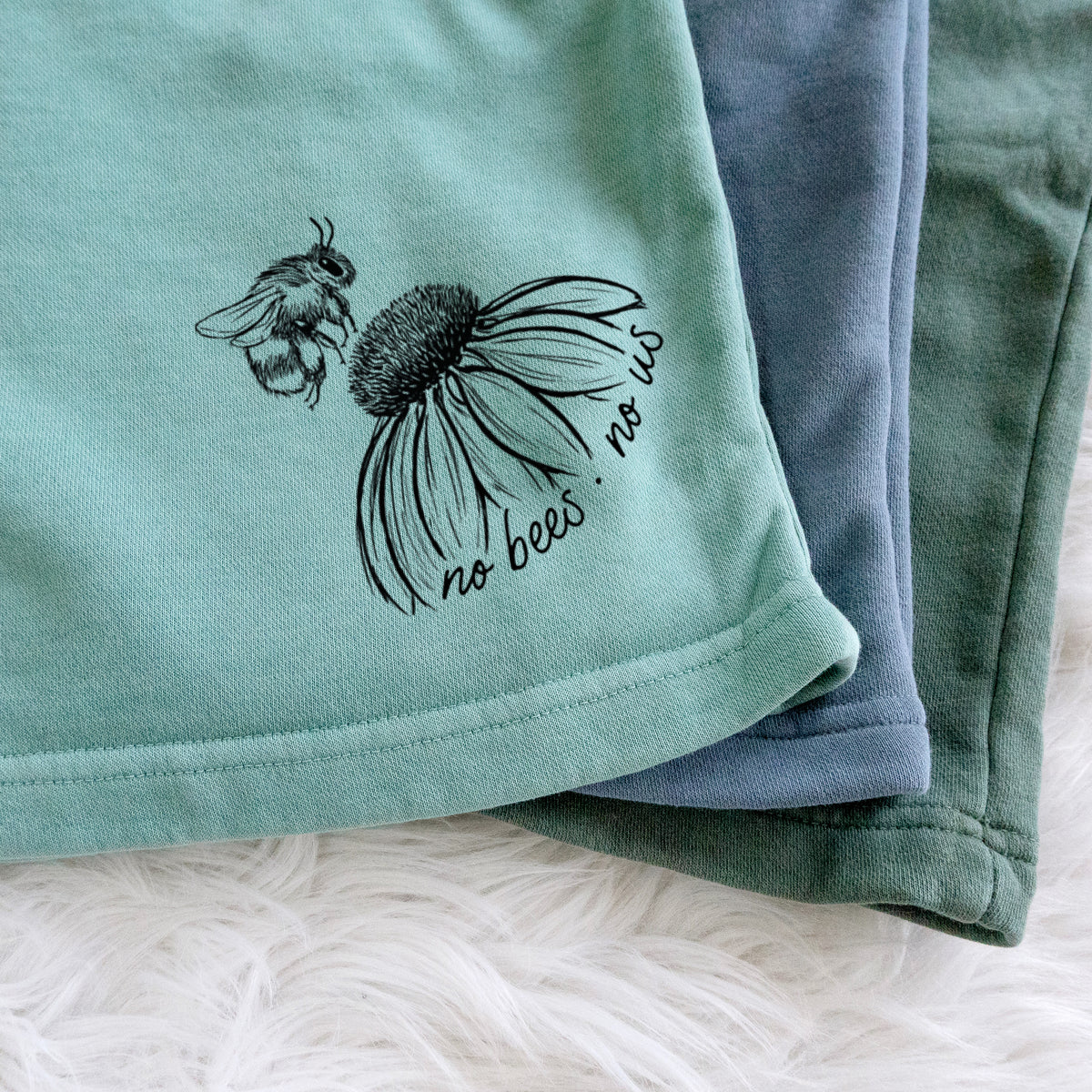 No Bees No Us - Unisex Pigment Dyed Shorts