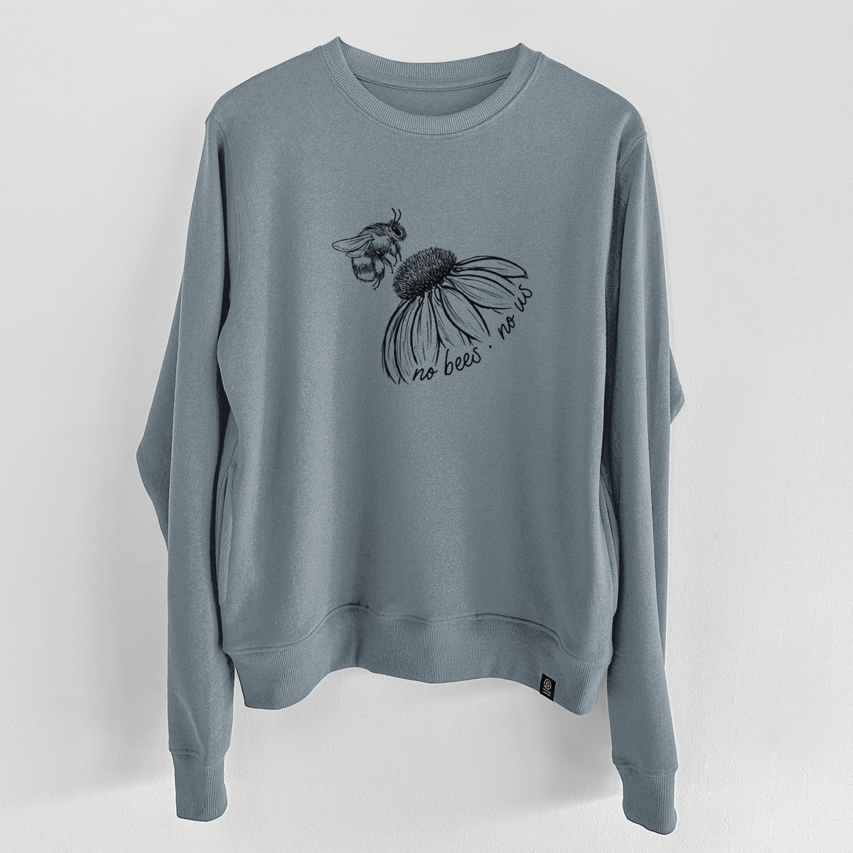 No Bees No Us  - Unisex Reclaimed Crewneck Sweatshirt