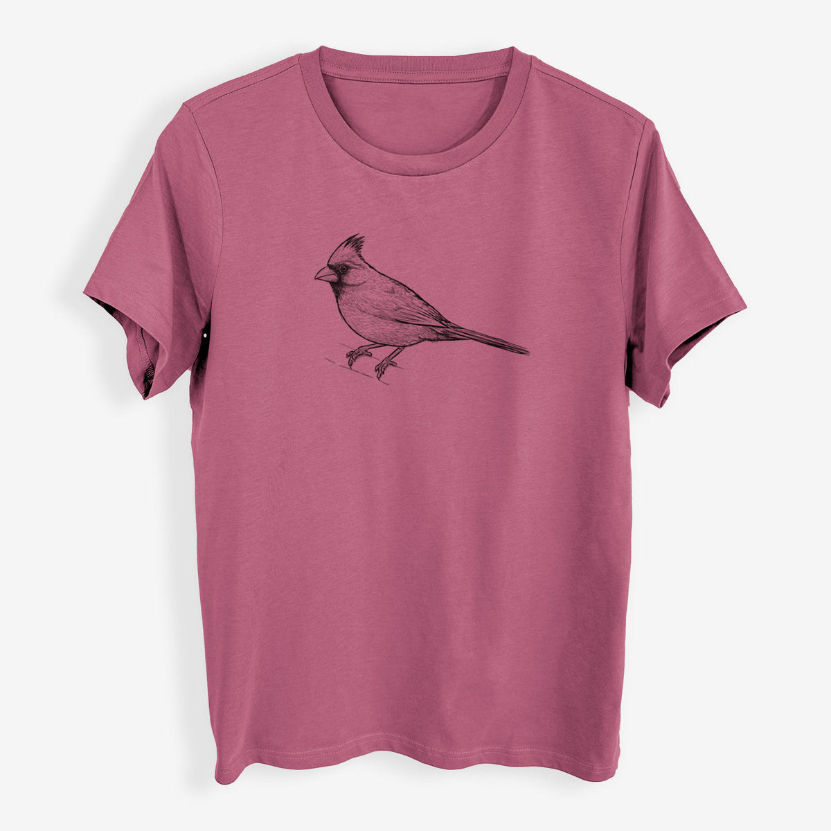 Northern Cardinal - Cardinalis cardinalis - Womens Everyday Maple Tee