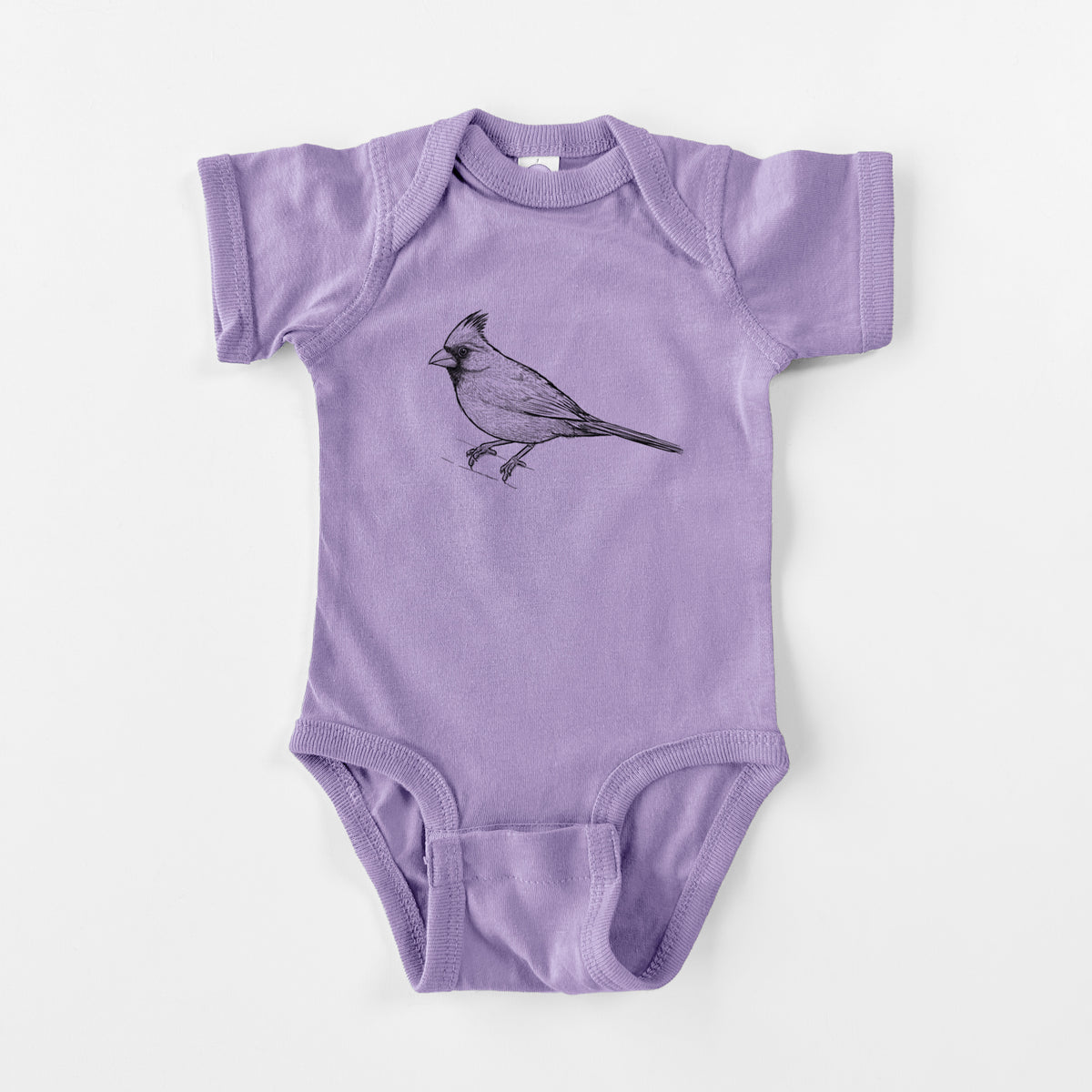 Northern Cardinal - Cardinalis cardinalis - Baby Fine Jersey Bodysuit