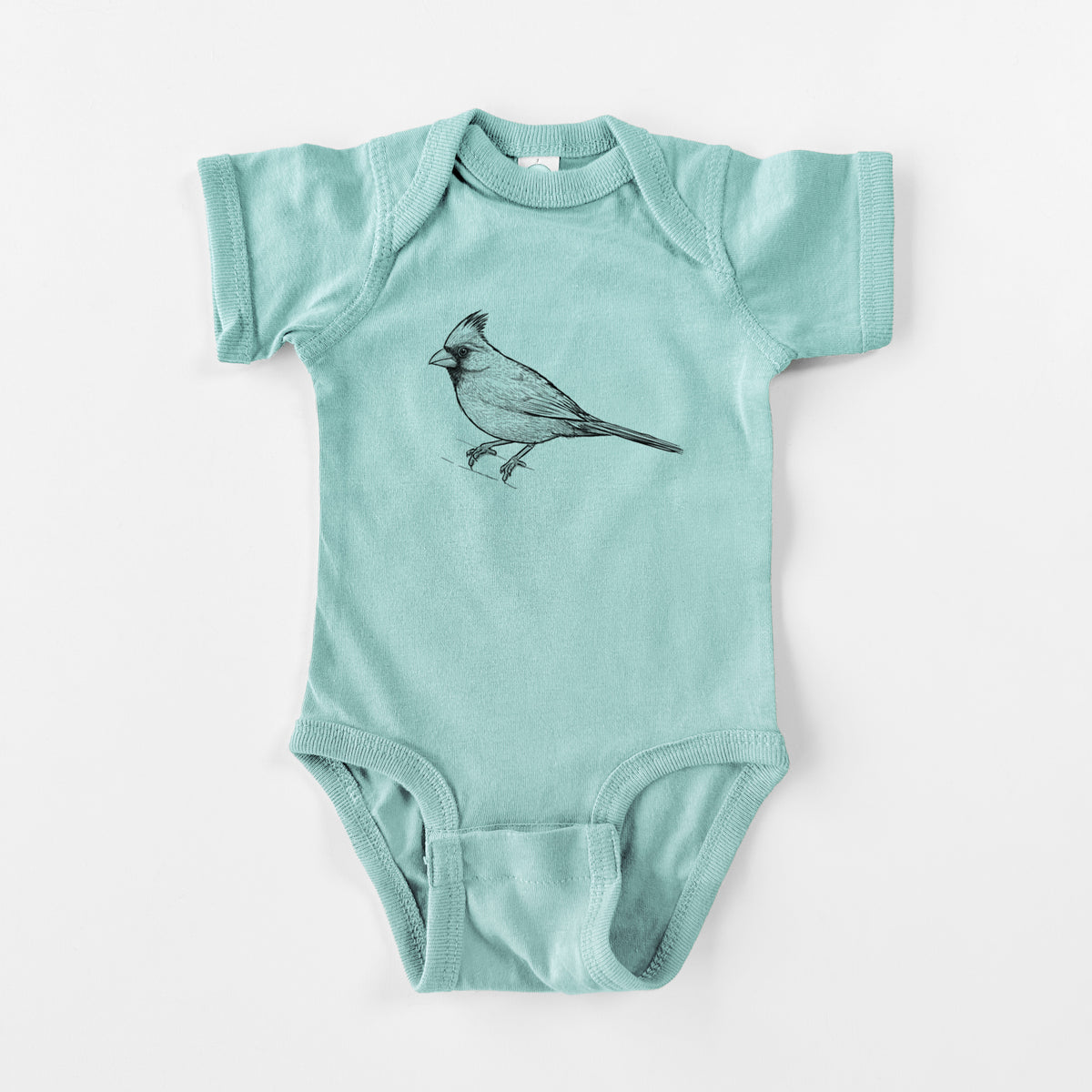 Northern Cardinal - Cardinalis cardinalis - Baby Fine Jersey Bodysuit