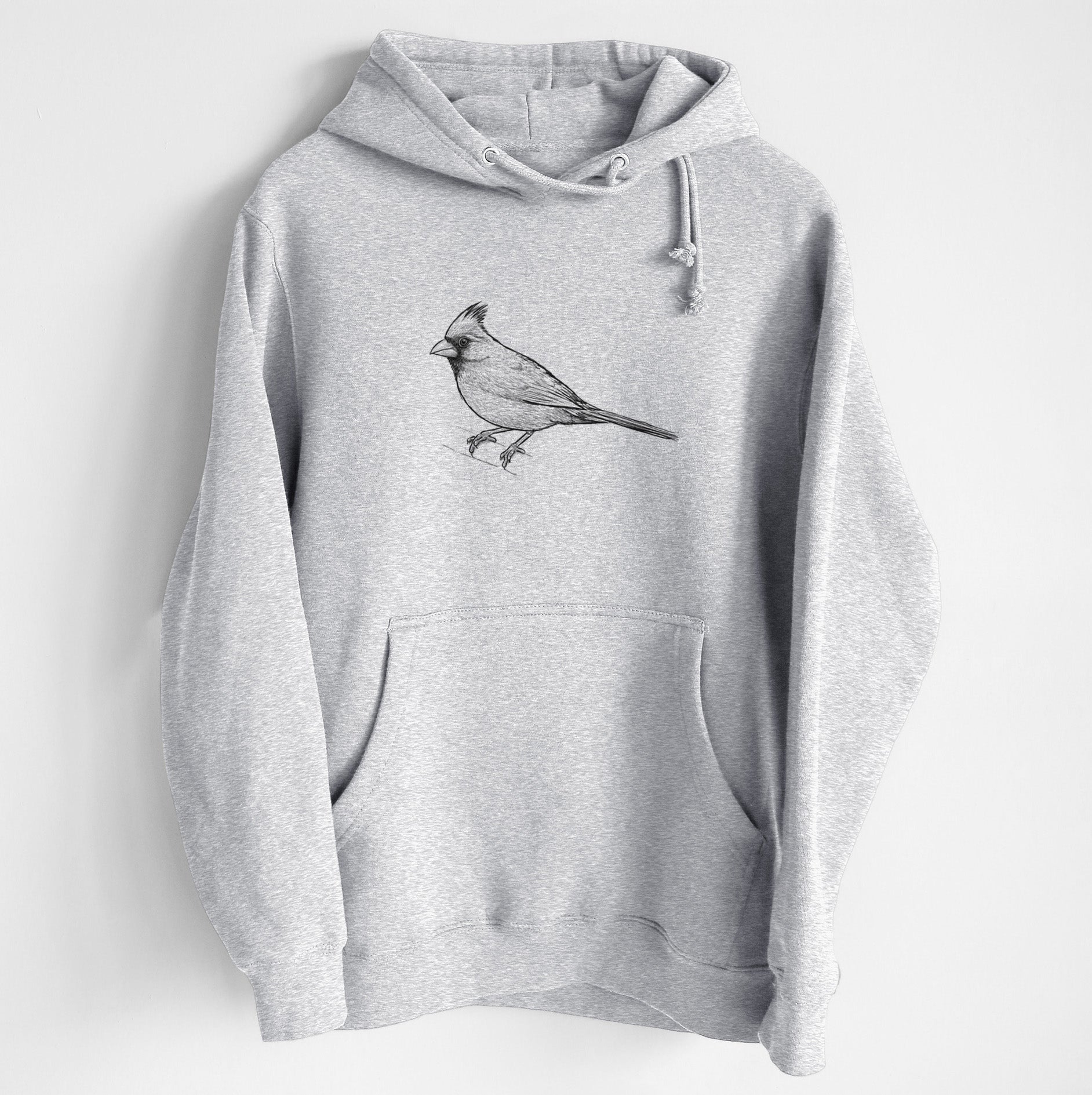 Northern Cardinal - Cardinalis cardinalis - Heavyweight Fleece Hoodie