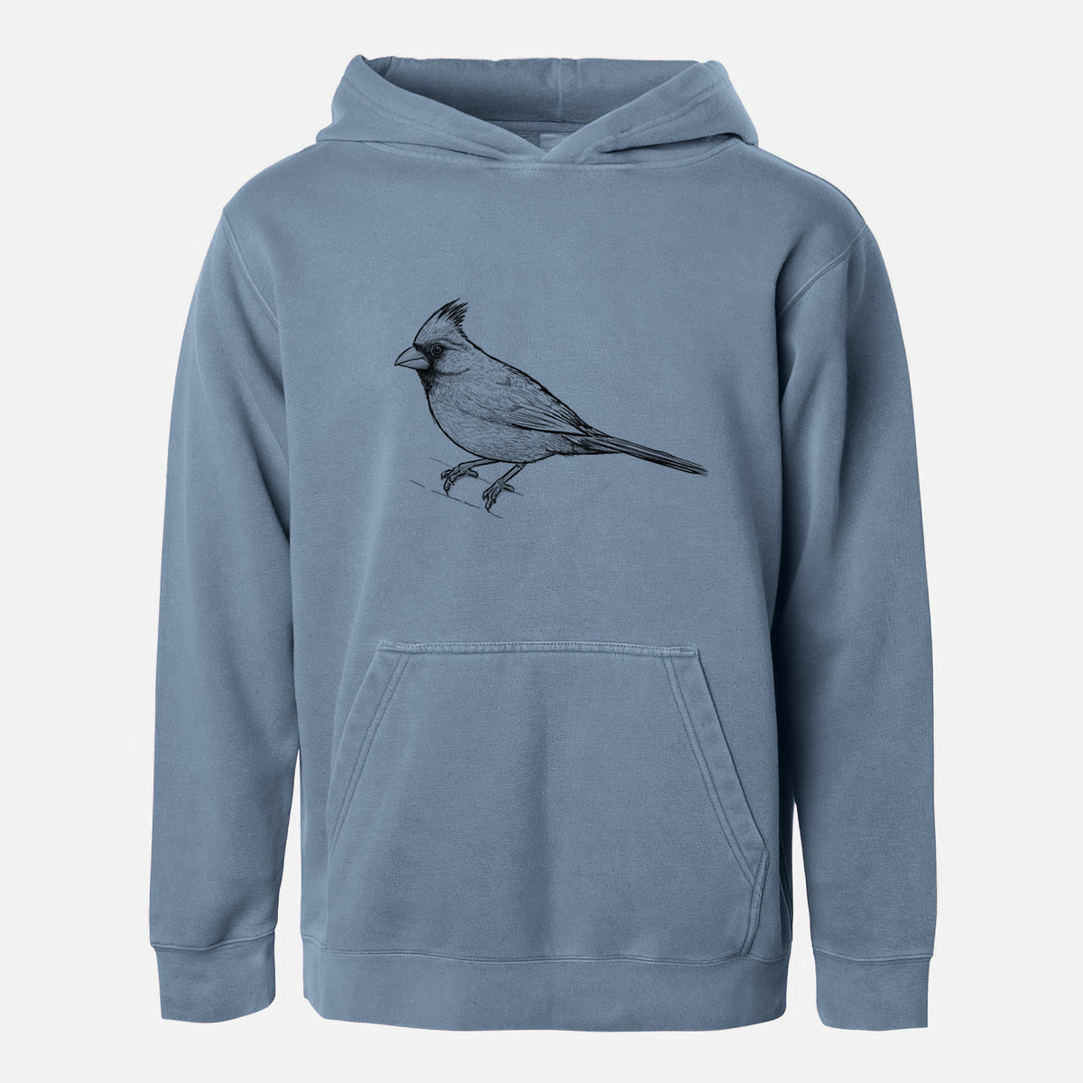 Northern Cardinal - Cardinalis cardinalis - Youth Pigment Dyed Hoodie