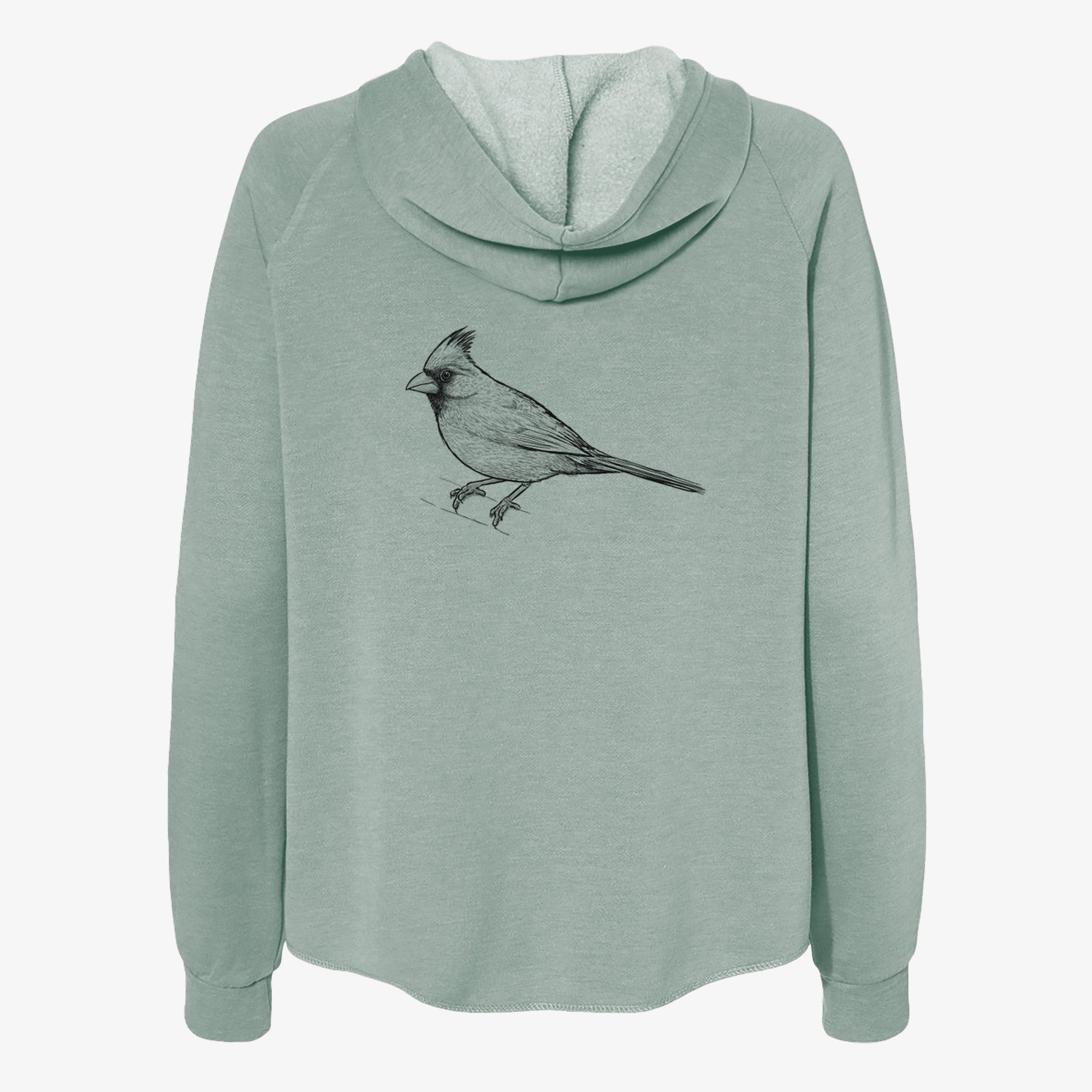 Northern Cardinal - Cardinalis cardinalis - Women's Cali Wave Zip-Up Sweatshirt