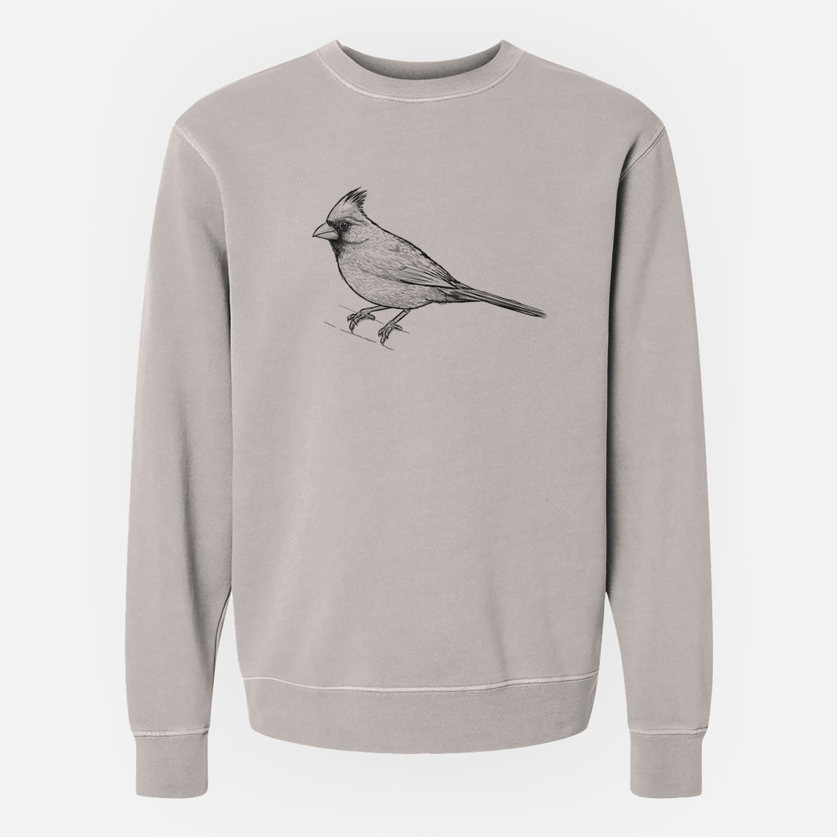 Northern Cardinal - Cardinalis cardinalis - Unisex Pigment Dyed Crew Sweatshirt