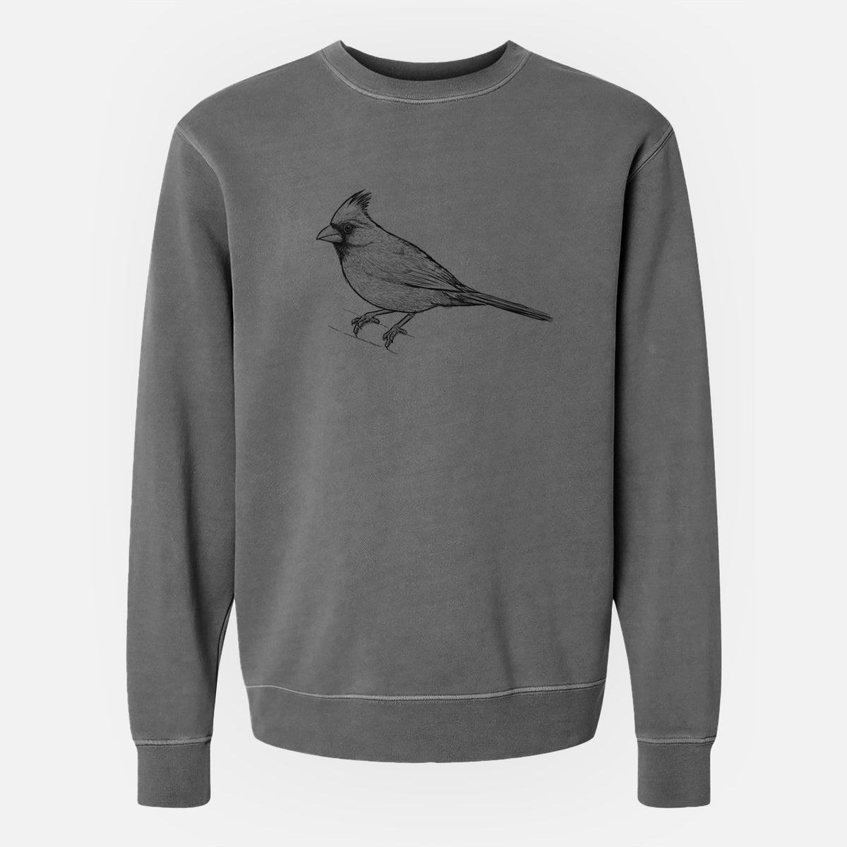 Northern Cardinal - Cardinalis cardinalis - Unisex Pigment Dyed Crew Sweatshirt