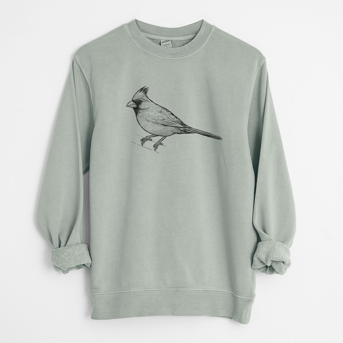 Northern Cardinal - Cardinalis cardinalis - Unisex Pigment Dyed Crew Sweatshirt