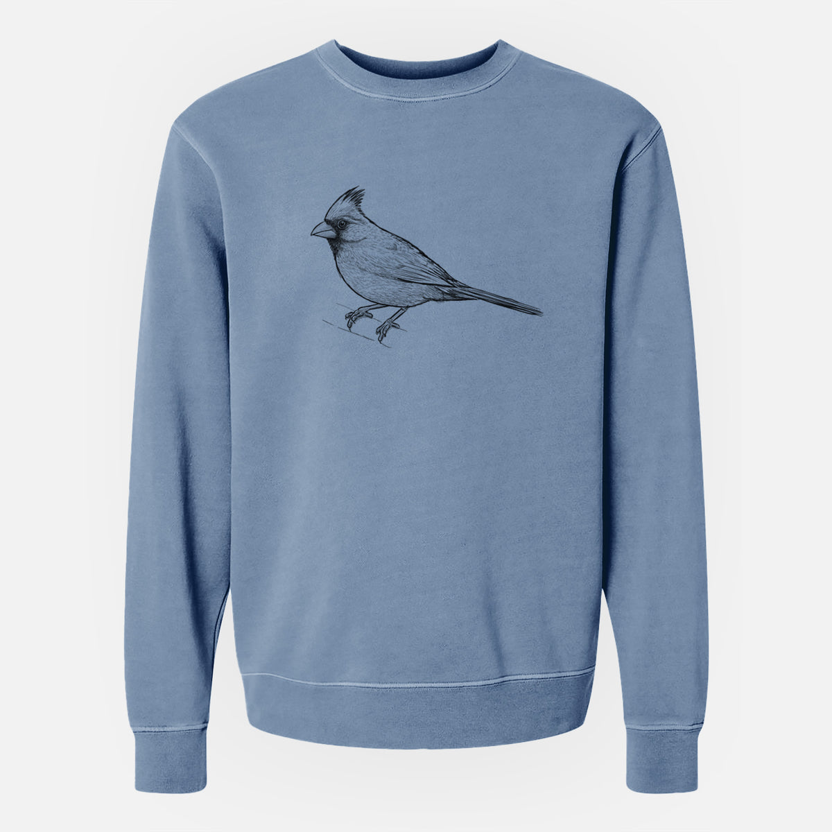 Northern Cardinal - Cardinalis cardinalis - Unisex Pigment Dyed Crew Sweatshirt