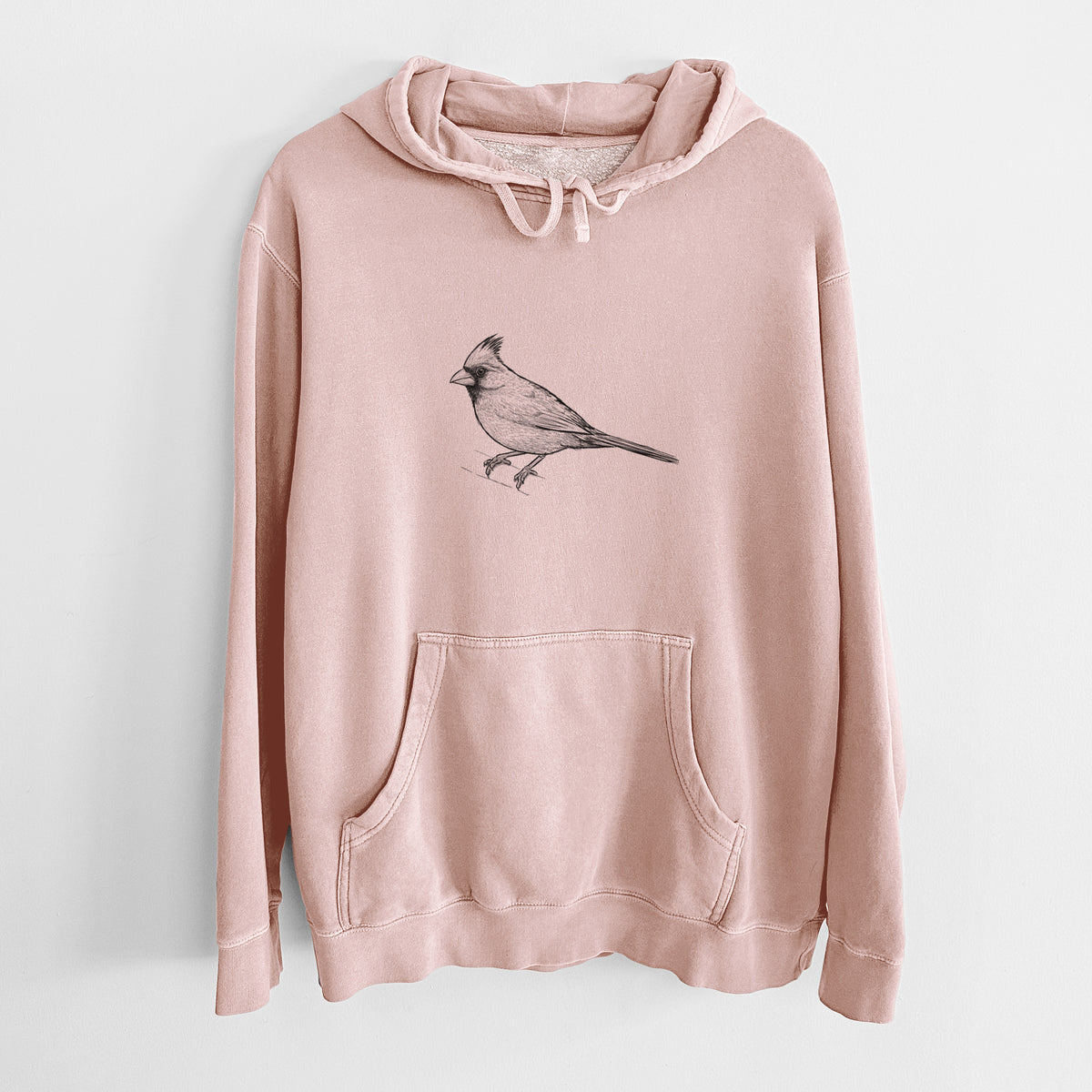 Northern Cardinal - Cardinalis cardinalis - Unisex Pigment Dyed Hoodie