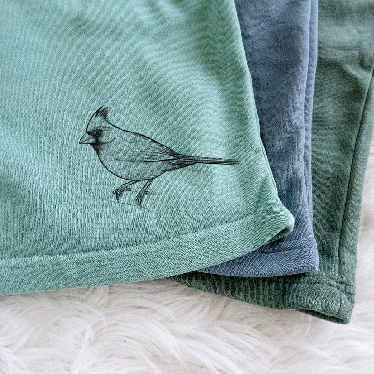 Northern Cardinal - Cardinalis cardinalis - Unisex Pigment Dyed Shorts