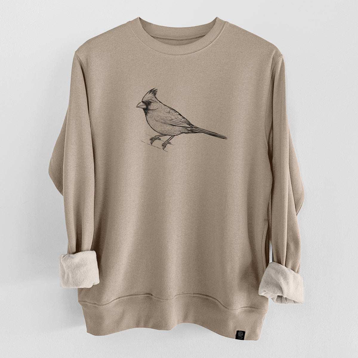 Northern Cardinal - Cardinalis cardinalis  - Unisex Reclaimed Crewneck Sweatshirt