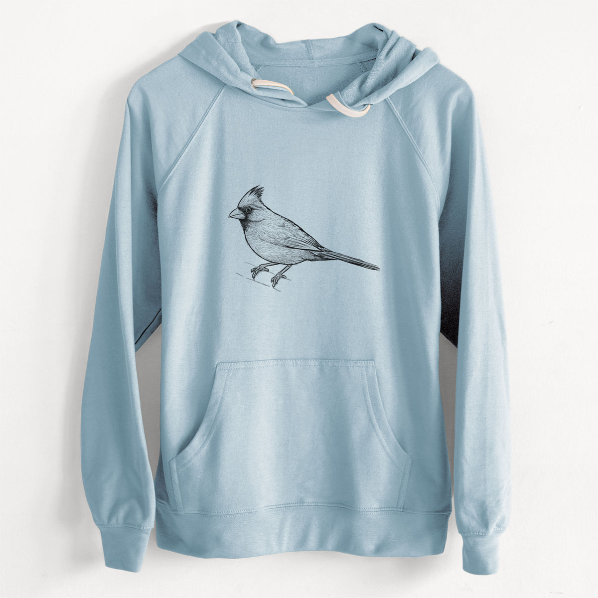 CLEARANCE - Northern Cardinal - Cardinalis cardinalis  - Unisex Slim Fit Loopback Terry Hoodie