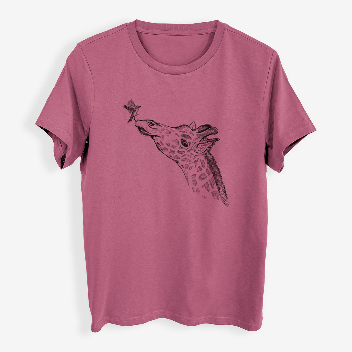 Northern Giraffe - Giraffa camelopardalis - Womens Everyday Maple Tee