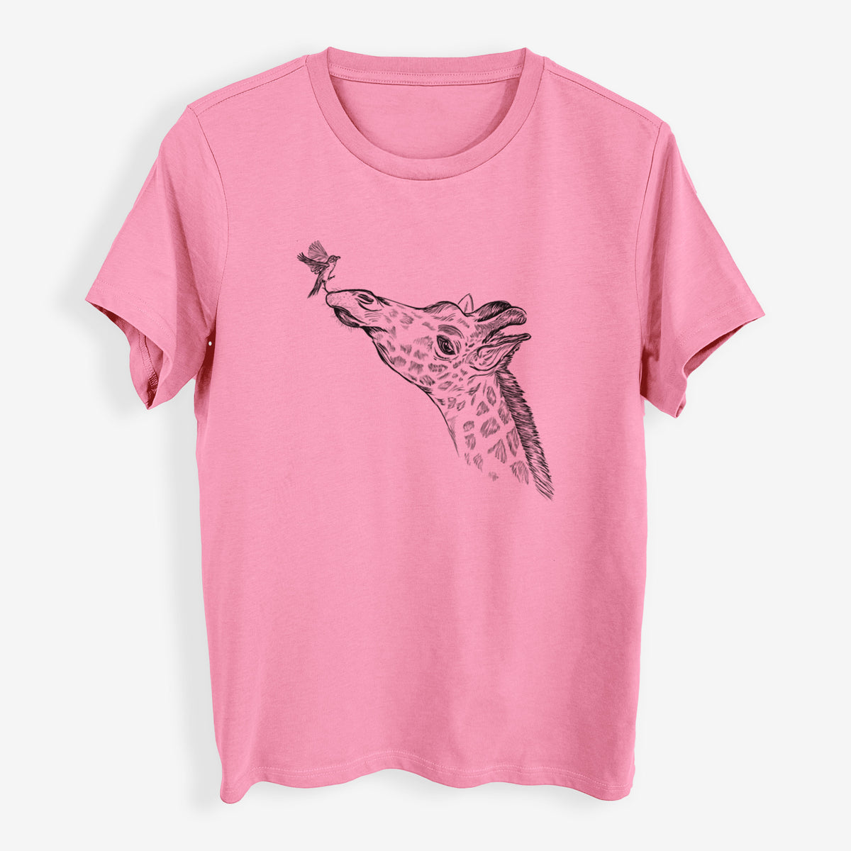 Northern Giraffe - Giraffa camelopardalis - Womens Everyday Maple Tee