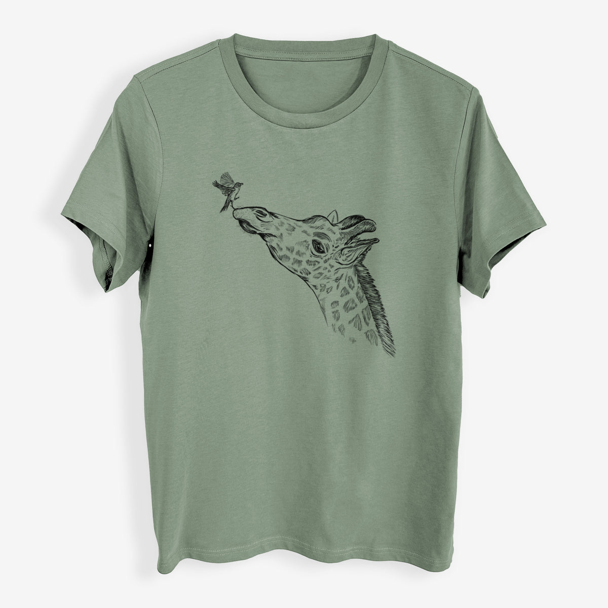 Northern Giraffe - Giraffa camelopardalis - Womens Everyday Maple Tee