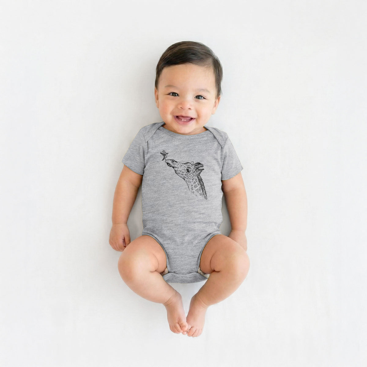 Northern Giraffe - Giraffa camelopardalis - Baby Fine Jersey Bodysuit