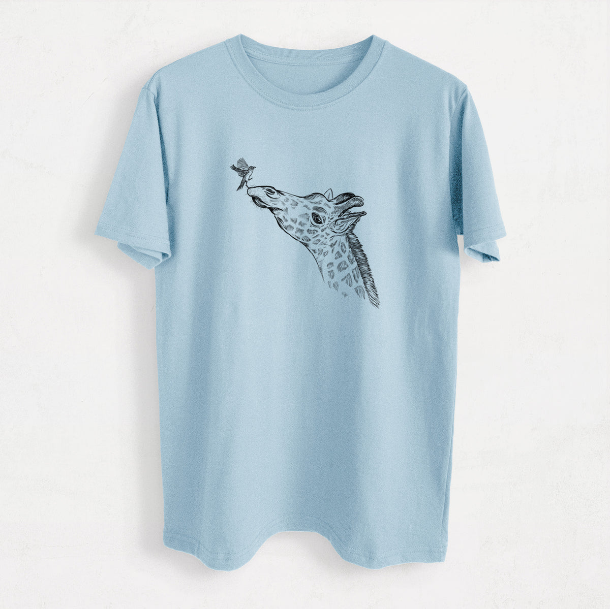 Northern Giraffe - Giraffa camelopardalis - Heavyweight Men&#39;s 100% Organic Cotton Tee