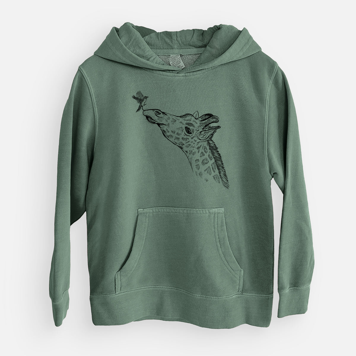 Northern Giraffe - Giraffa camelopardalis - Youth Pigment Dyed Hoodie