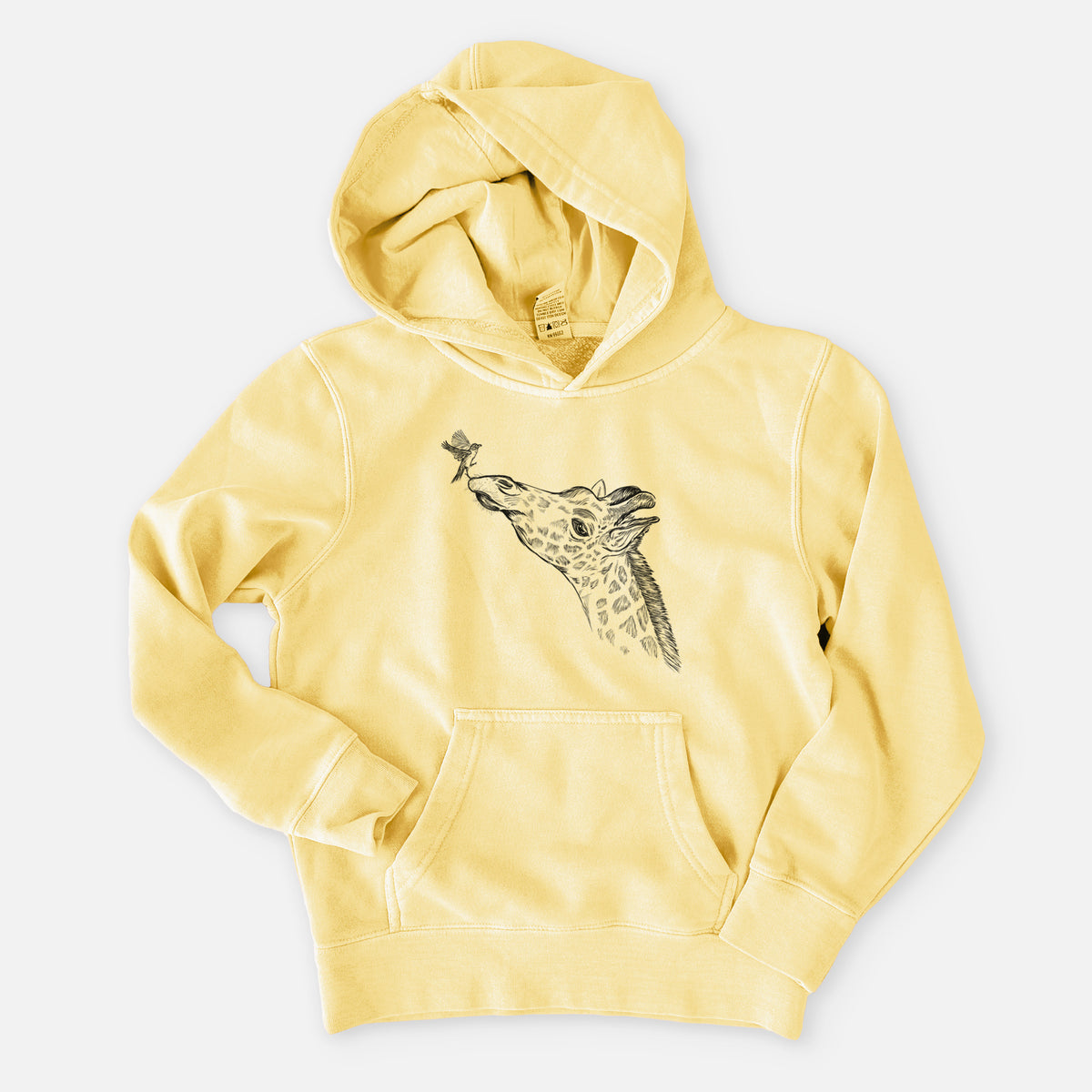 Northern Giraffe - Giraffa camelopardalis - Youth Pigment Dyed Hoodie