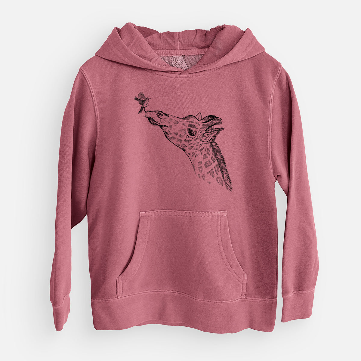 Northern Giraffe - Giraffa camelopardalis - Youth Pigment Dyed Hoodie