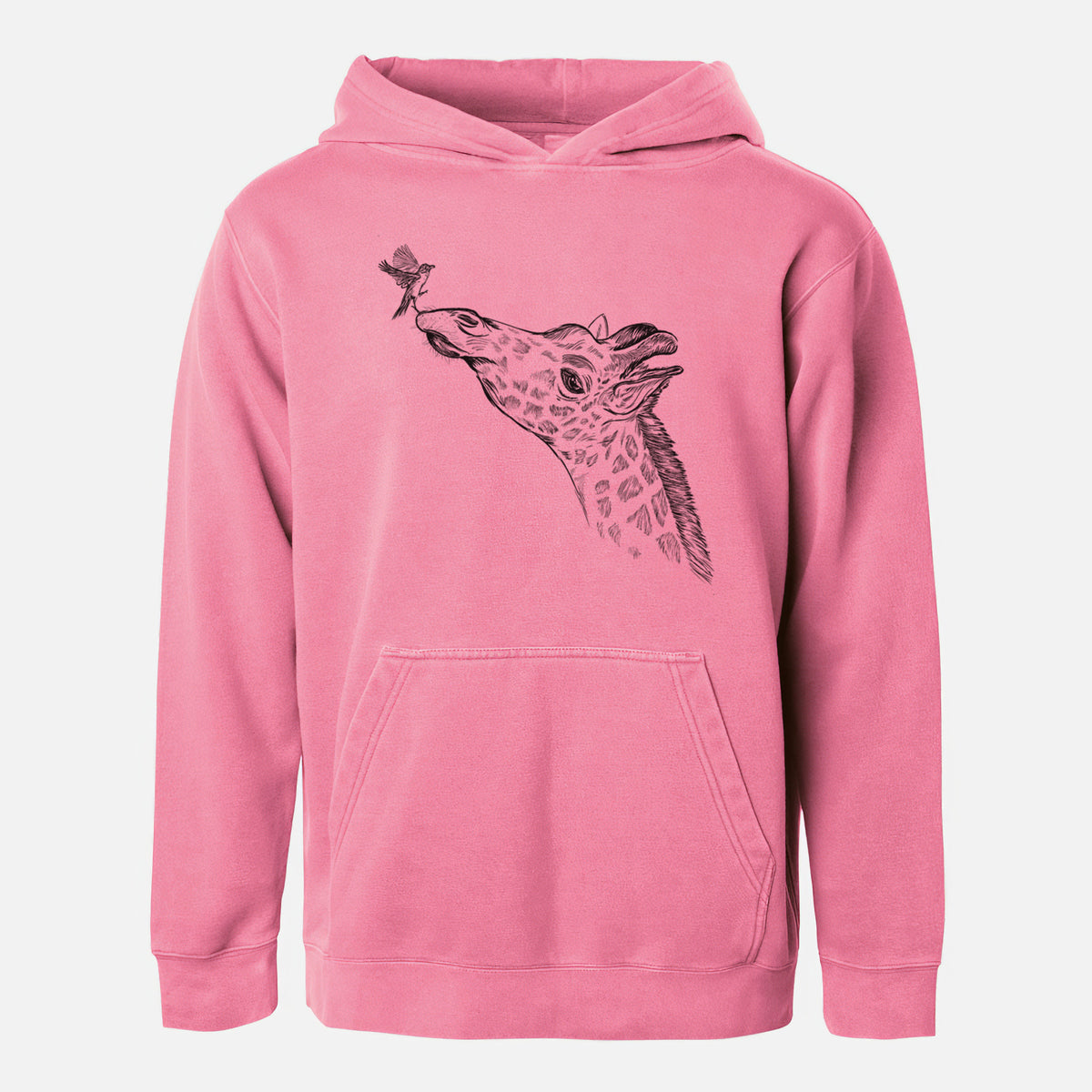 Northern Giraffe - Giraffa camelopardalis - Youth Pigment Dyed Hoodie