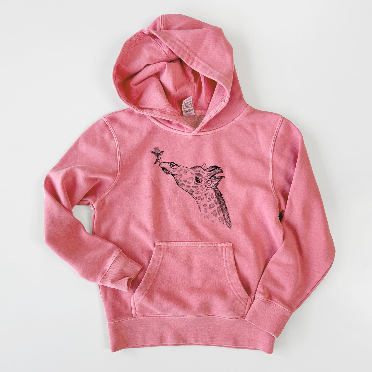Northern Giraffe - Giraffa camelopardalis - Youth Pigment Dyed Hoodie