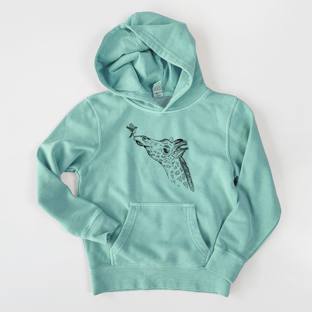 Northern Giraffe - Giraffa camelopardalis - Youth Pigment Dyed Hoodie