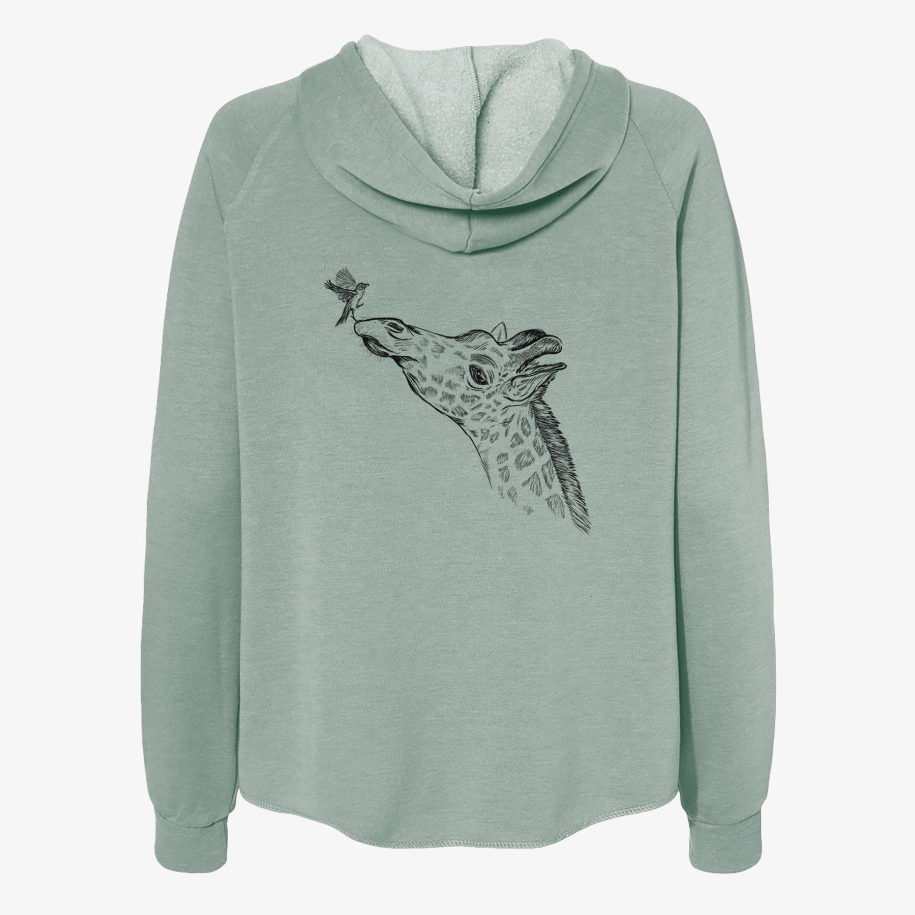 Northern Giraffe - Giraffa camelopardalis - Women's Cali Wave Zip-Up Sweatshirt
