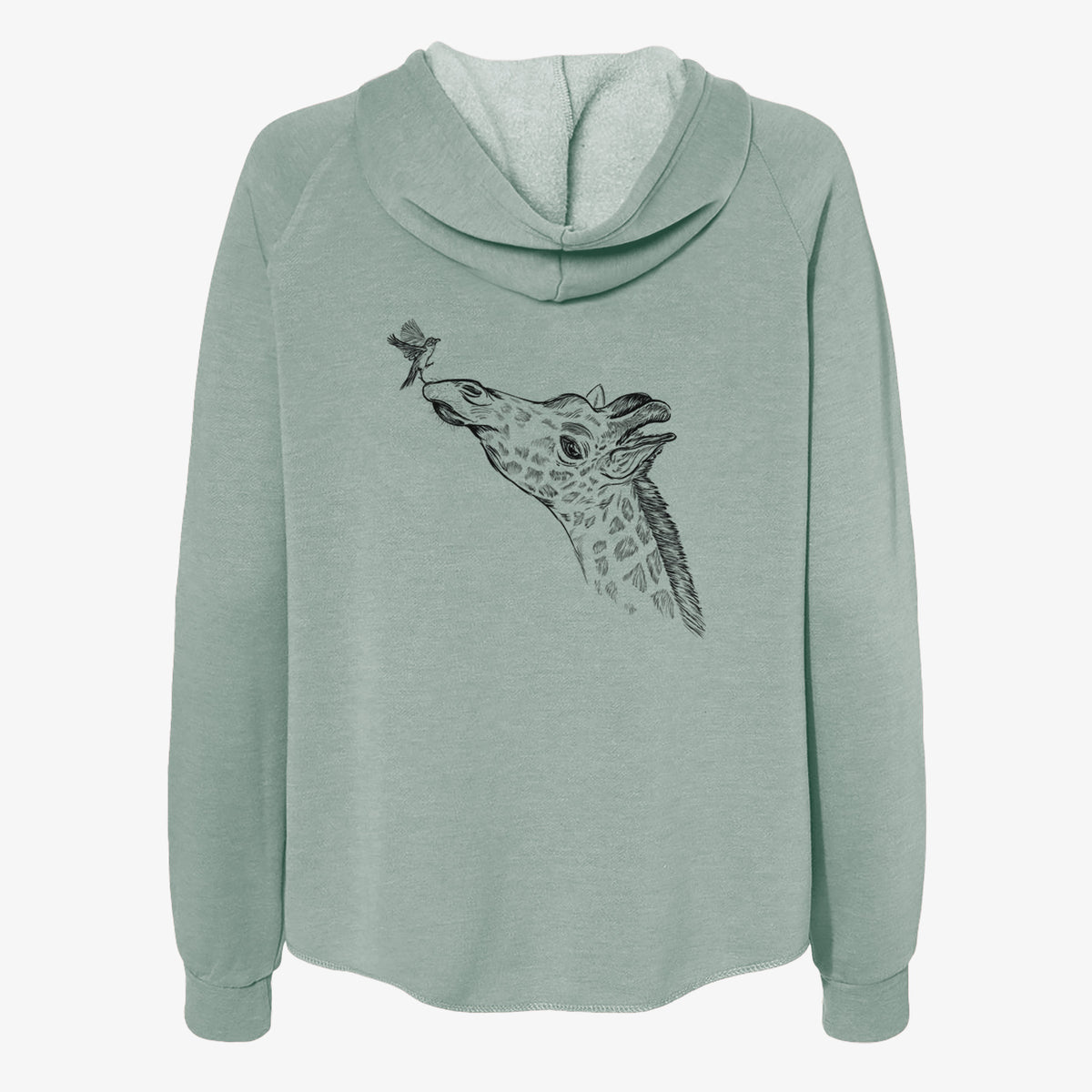 Northern Giraffe - Giraffa camelopardalis - Women's Cali Wave Zip-Up Sweatshirt